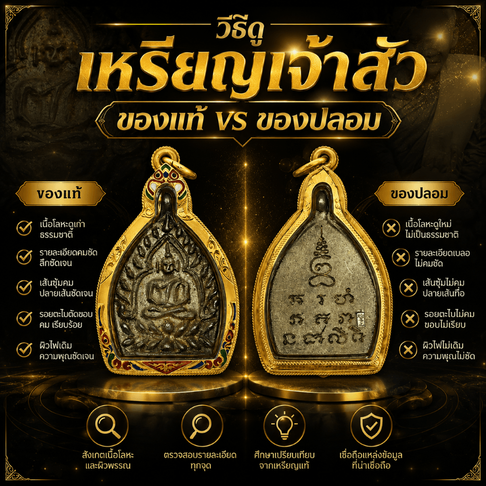 วิธีดูเหรียญเจ้าสัว ของแท้ vs ของปลอม