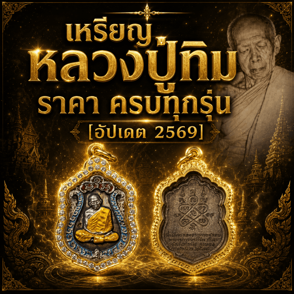 เหรียญหลวงปู่ทิม ราคา ครบทุกรุ่น [อัปเดต 2569]