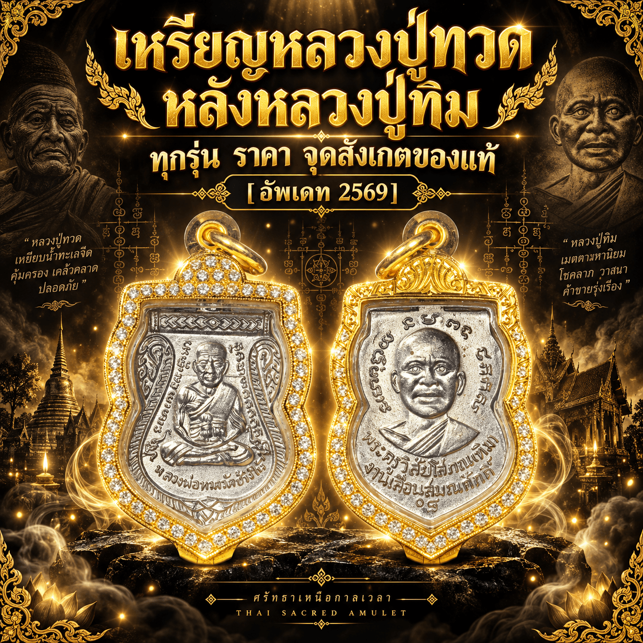เหรียญหลวงปู่ทวด หลังหลวงปู่ทิม